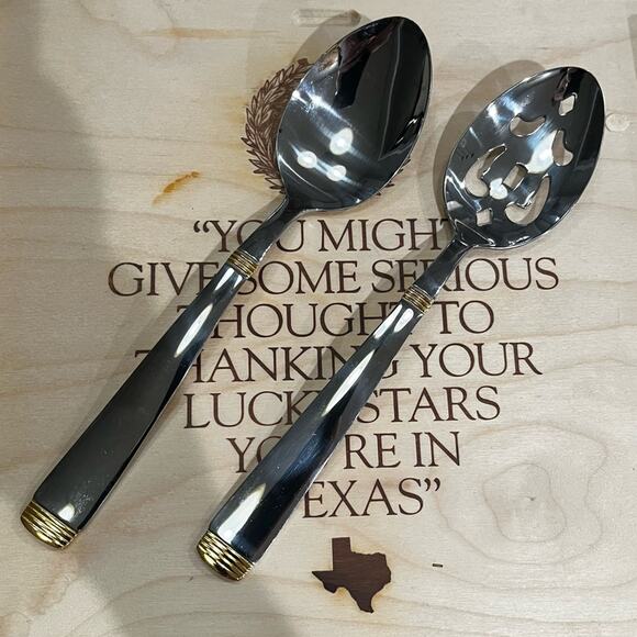 NEW Cambridge Brothers Stainless Steel Modern Collection Large Serving Spoons 2 - Picture 8 of 8